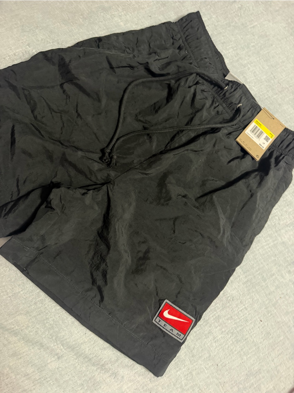 Nike Black Men's Drawstring Jogger Pants with Red Team Patch